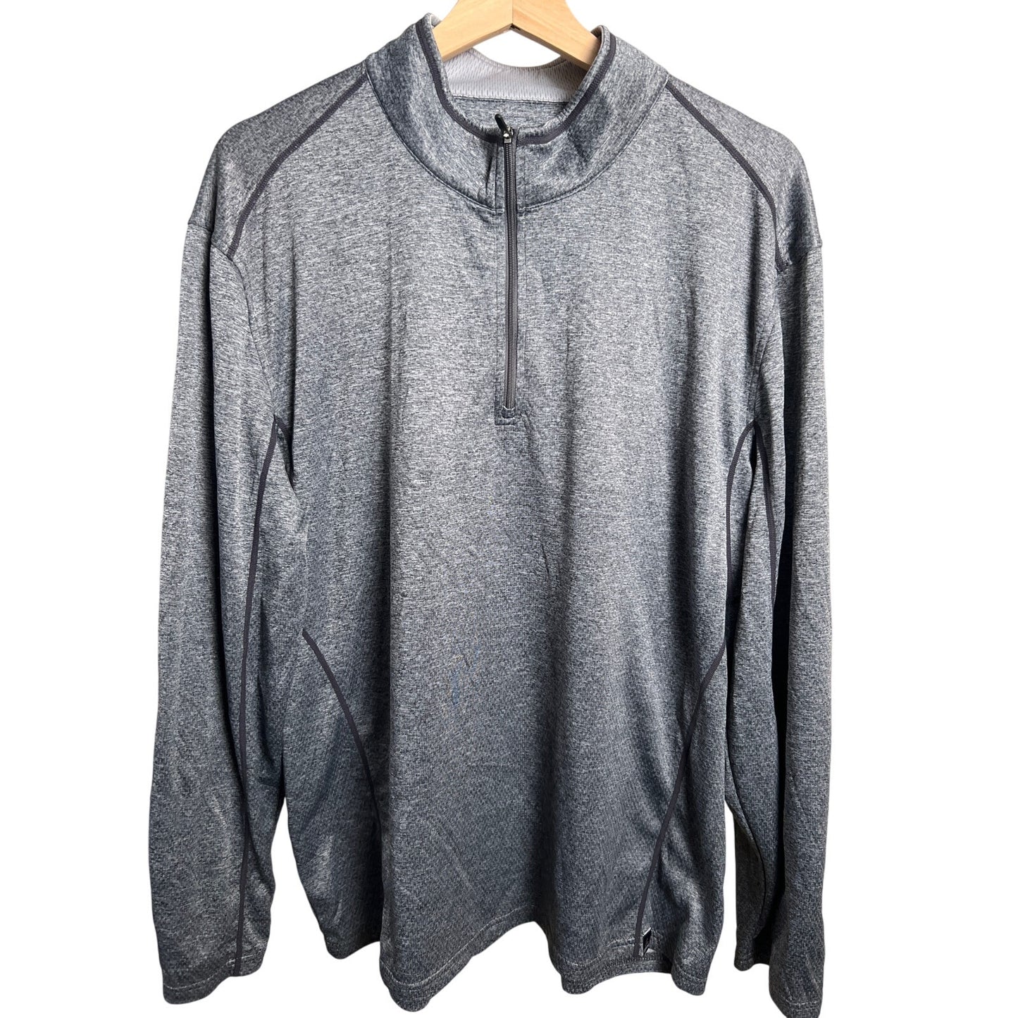 Prana XL 1/4 Zip Up Sweater Grey Pullover Hiking Active Wear