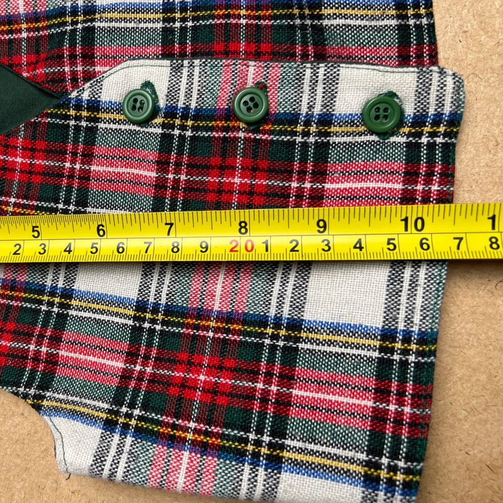 Made With Love By Mommy Handmade Two Piece Plaid Small Girl Vest/Skirt