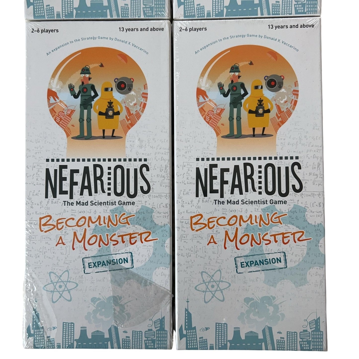 USAopoly Nefarious Becoming A Monster Board Game Expansion Lot Of 4 New Sealed