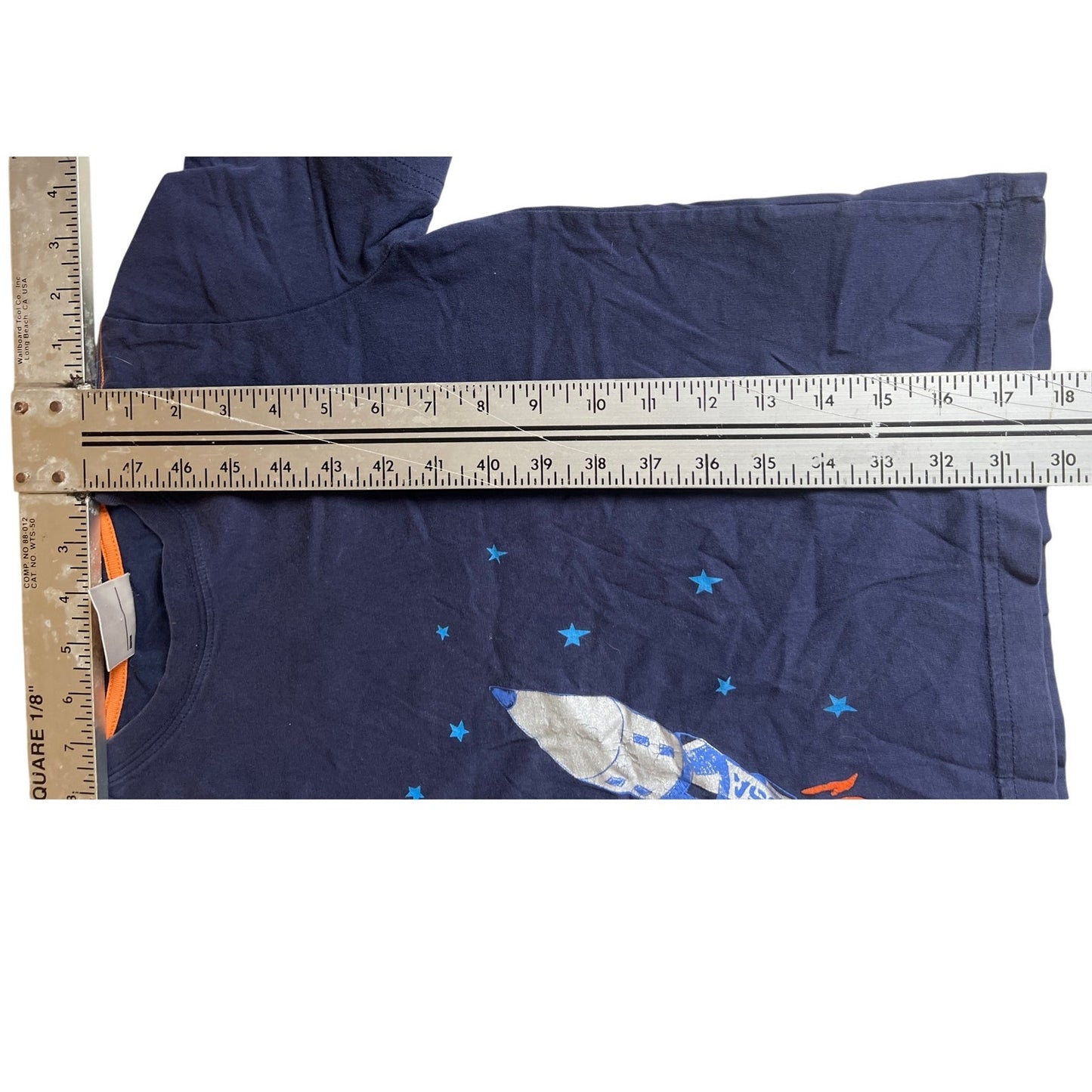 Hannah Andersson Boys Graphic T-shirt Rocket Size 120 (US 6-7)