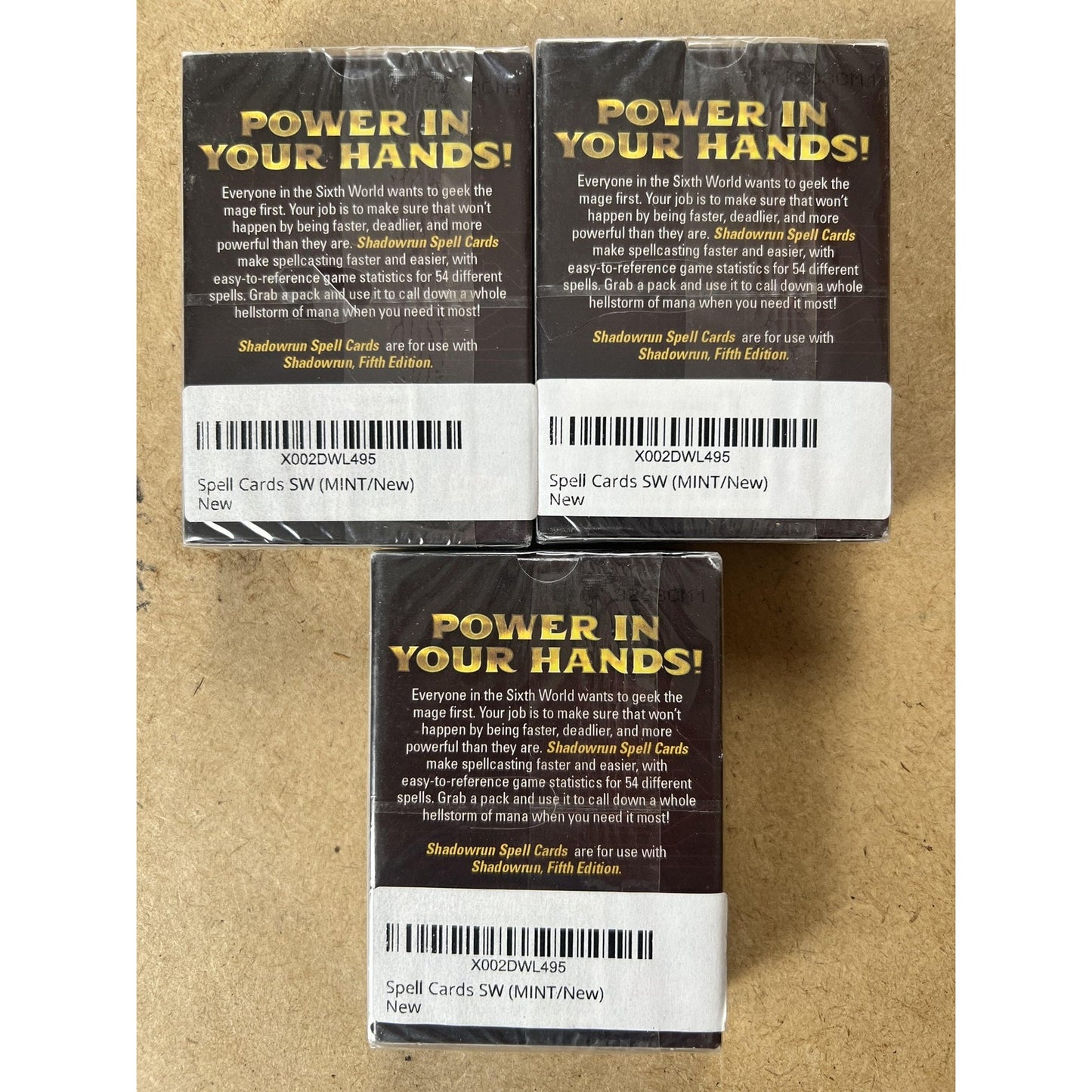 Catalyst Game Labs Shadowrun Spell Cards Series I Lot Of 3 English Standard Deck
