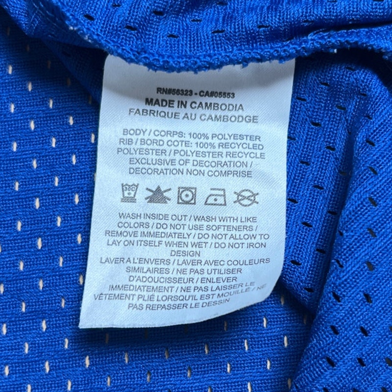 Nike Mens Medium Blue and Red Basketball Jersey