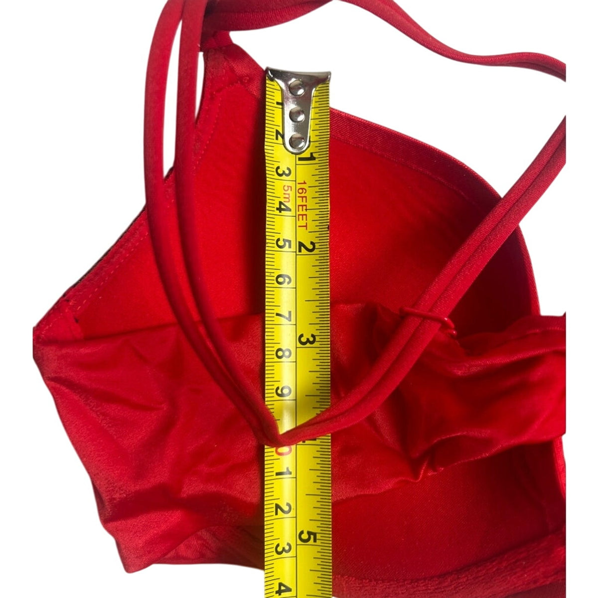 Victoria's Secret Push-Up Bra Low-Rise Cheekini Red Black Lace 34B