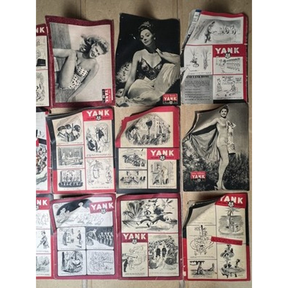Yank The Army Weekly Magazines WWII 1940s British Original Militaria Lot UK