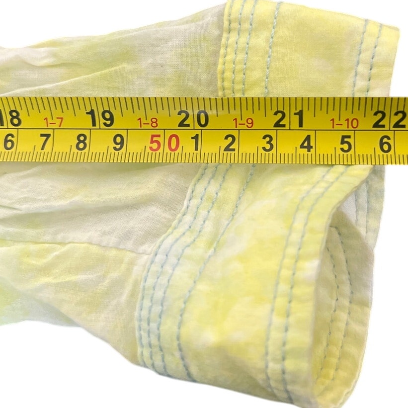 Anthropologie Pilcro Yellow Tie Dye Button Up Marbled Cate Button Down L
