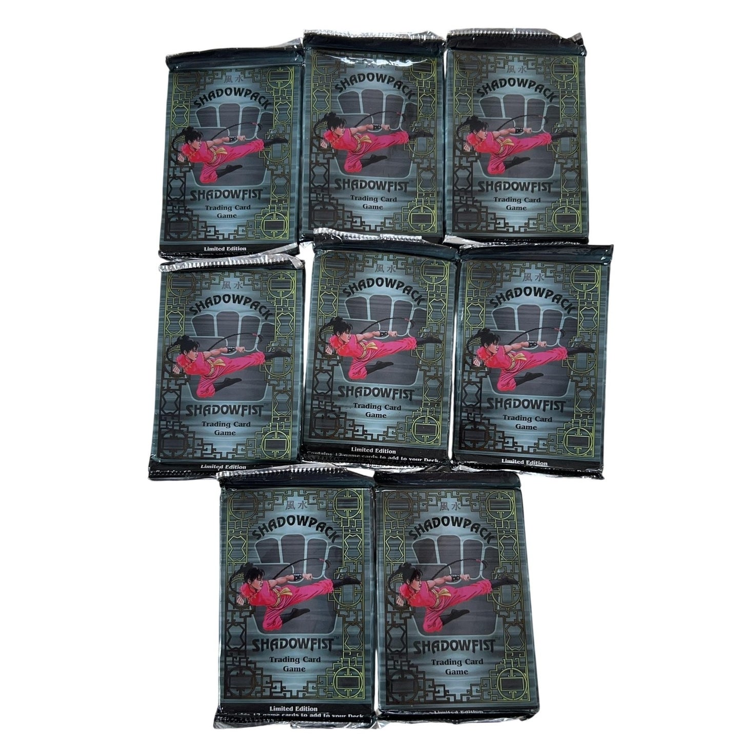 Daedalus Entertainment Shadowfist Shadowpack Card Deck Lot Of 8 Sealed US Green
