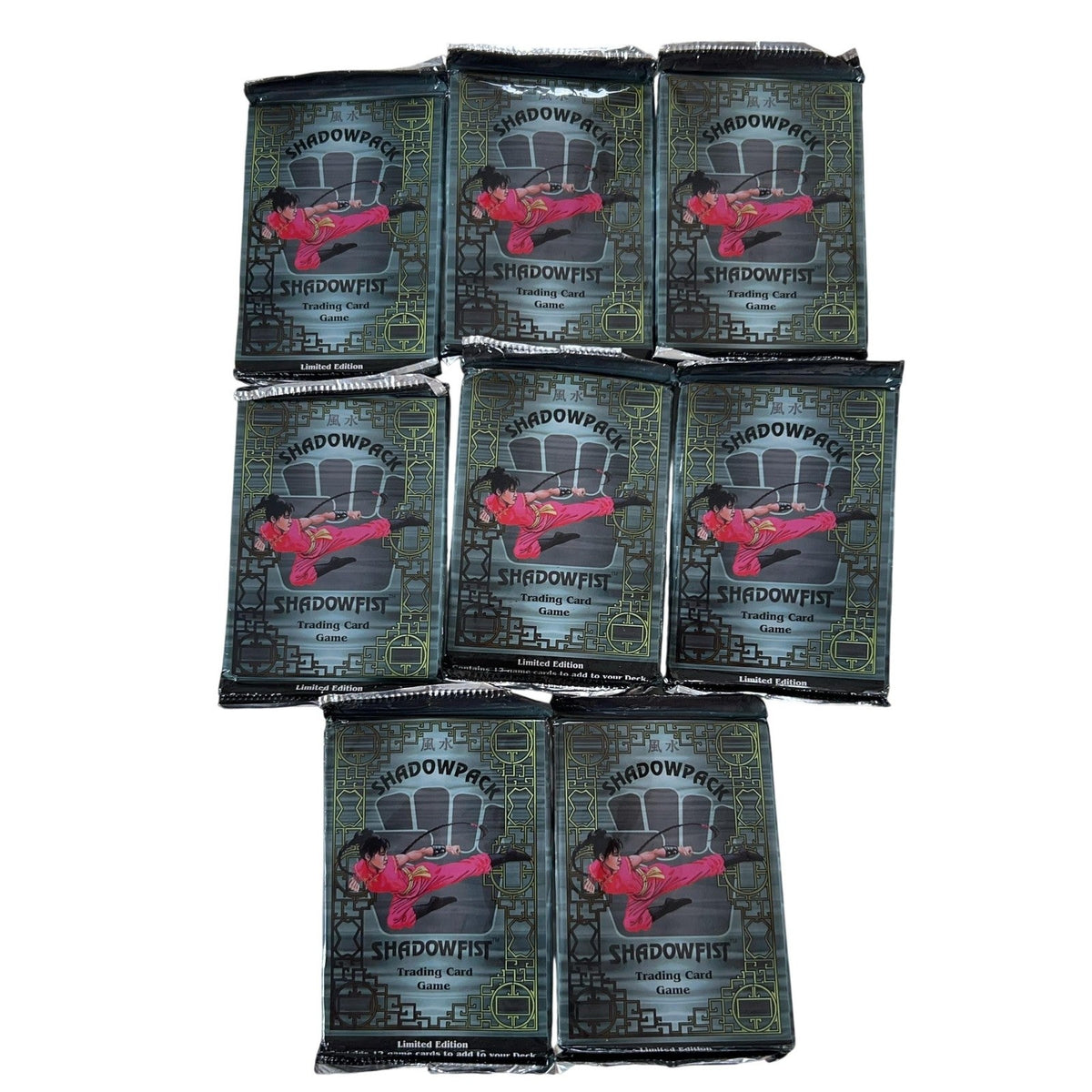 Daedalus Entertainment Shadowfist Shadowpack Card Deck Lot Of 8 Sealed US Green