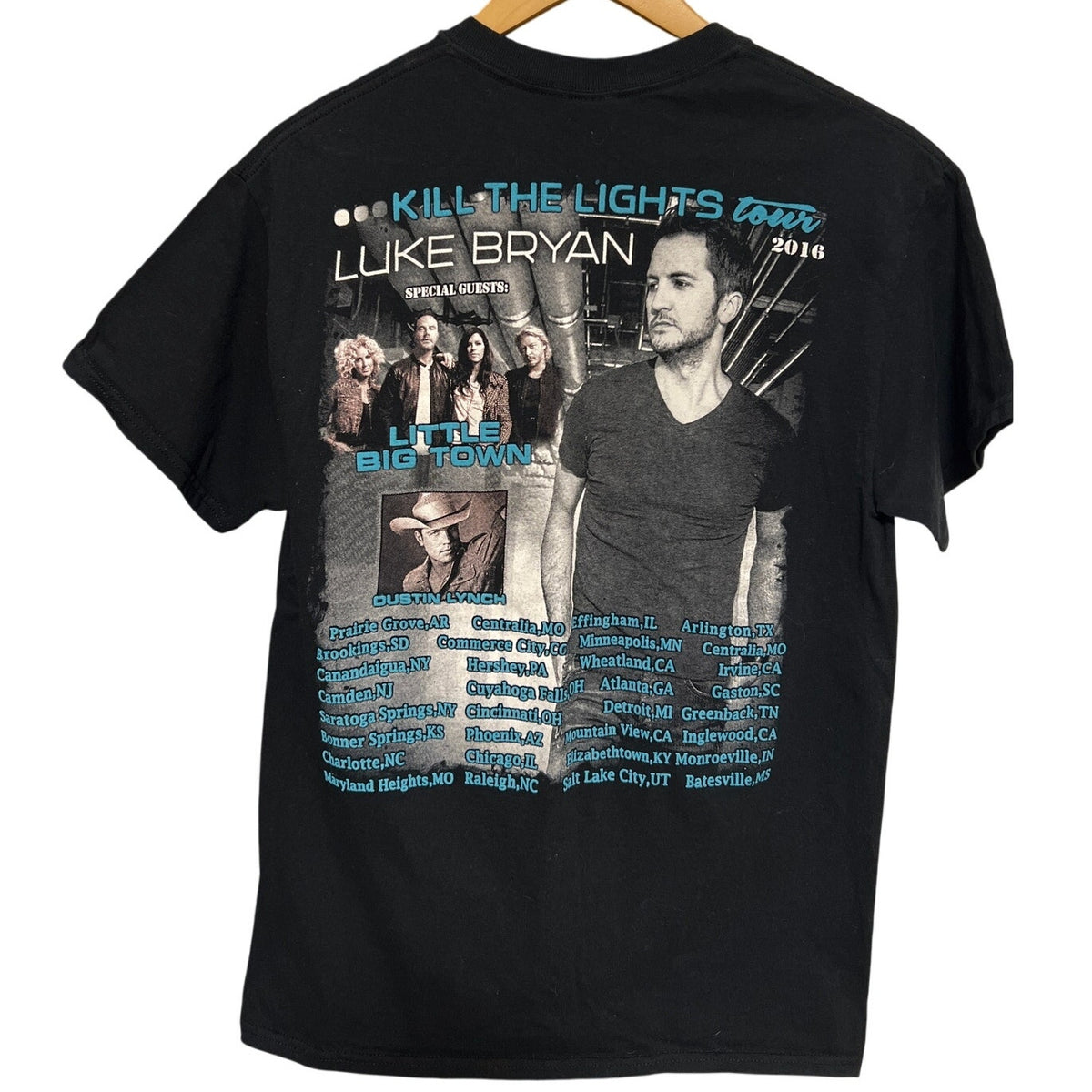 Luke Bryan Kill The Lights Tour 2016 Band T Shirt Medium