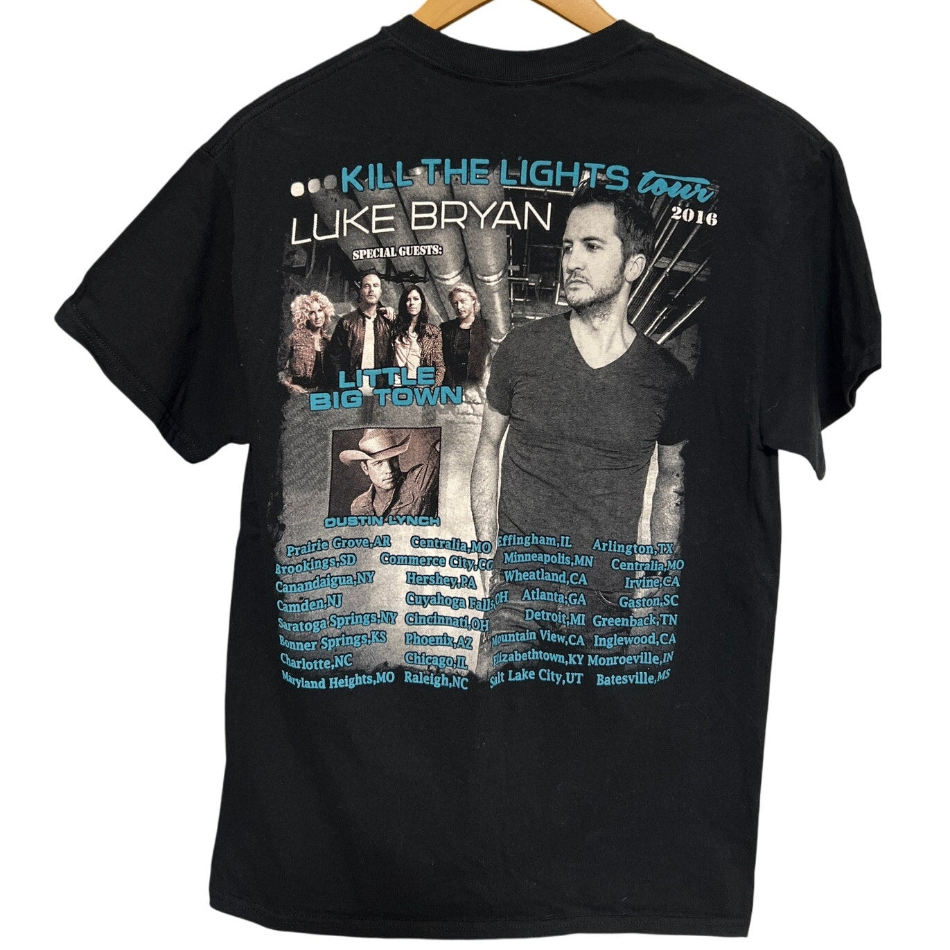 Luke Bryan Kill The Lights Tour 2016 Band T Shirt Medium