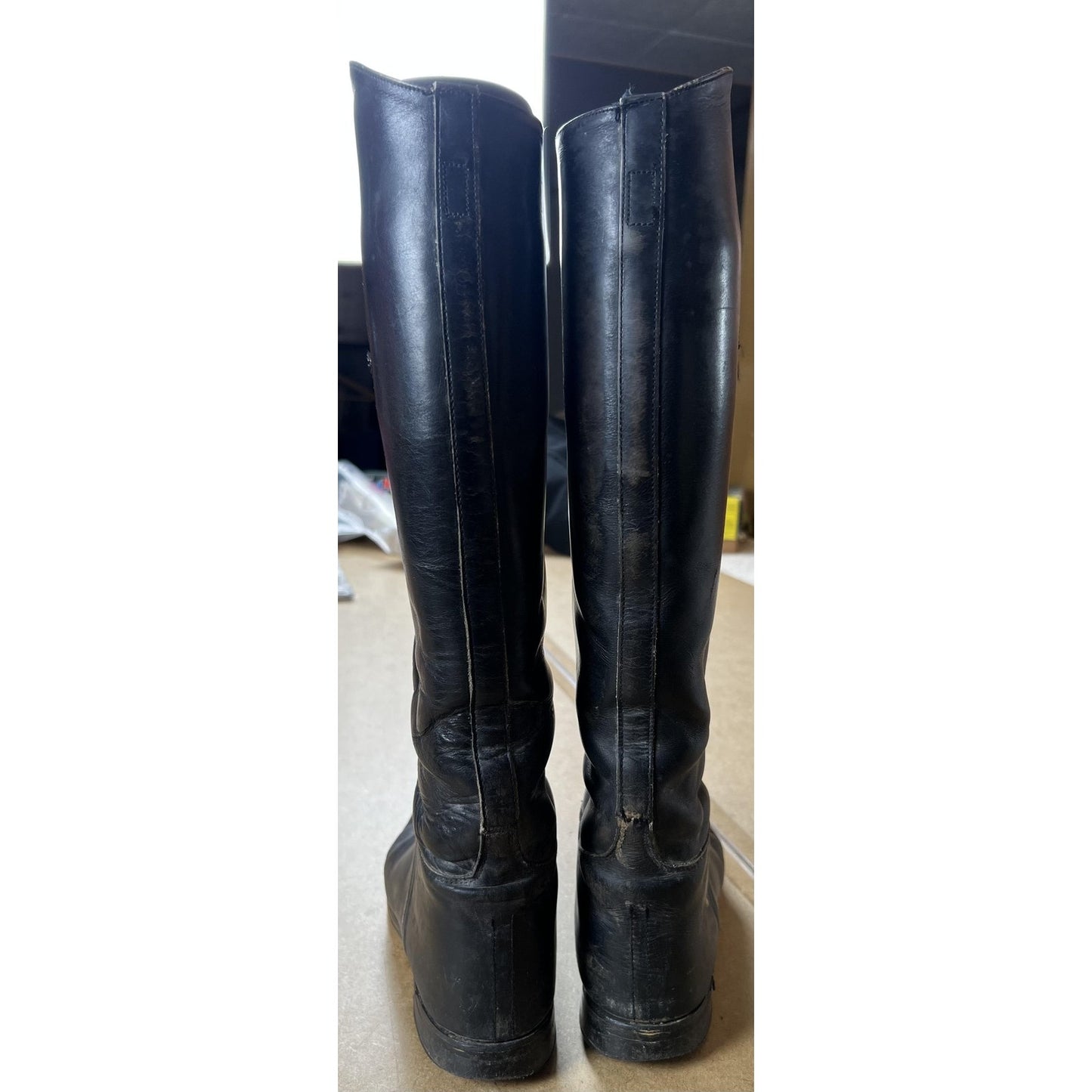 Marlborough Riding Boot Womens Size 5 Black Leather Knee-High Lined England
