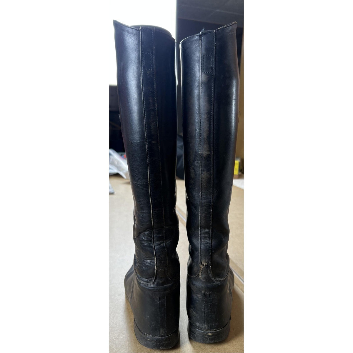 Marlborough Riding Boot Womens Size 5 Black Leather Knee-High Lined England