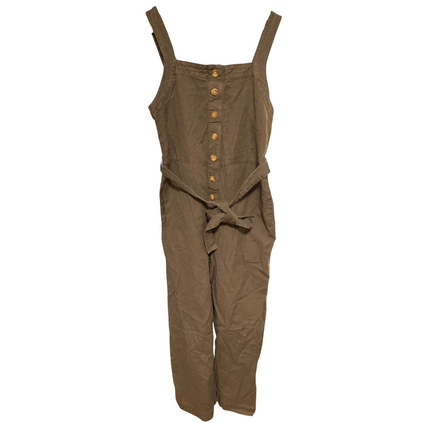 Lucky Brand Gray Button Down Jumpsuit Size Small