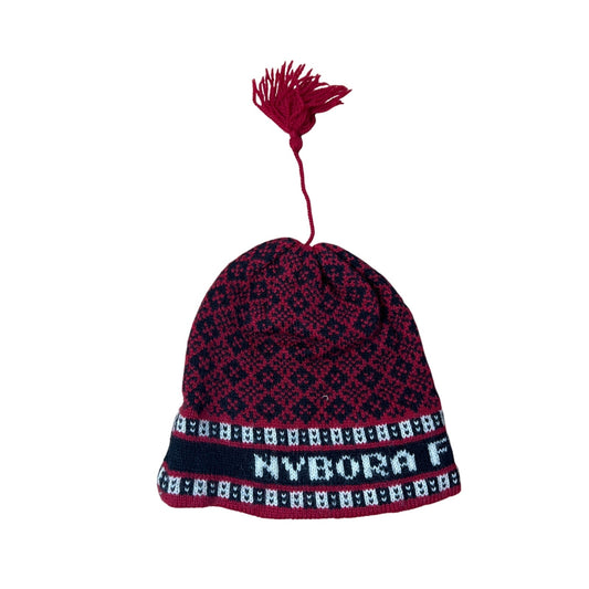 Black Sheep Woolen Red/Black 100% Wool Beanie One Size