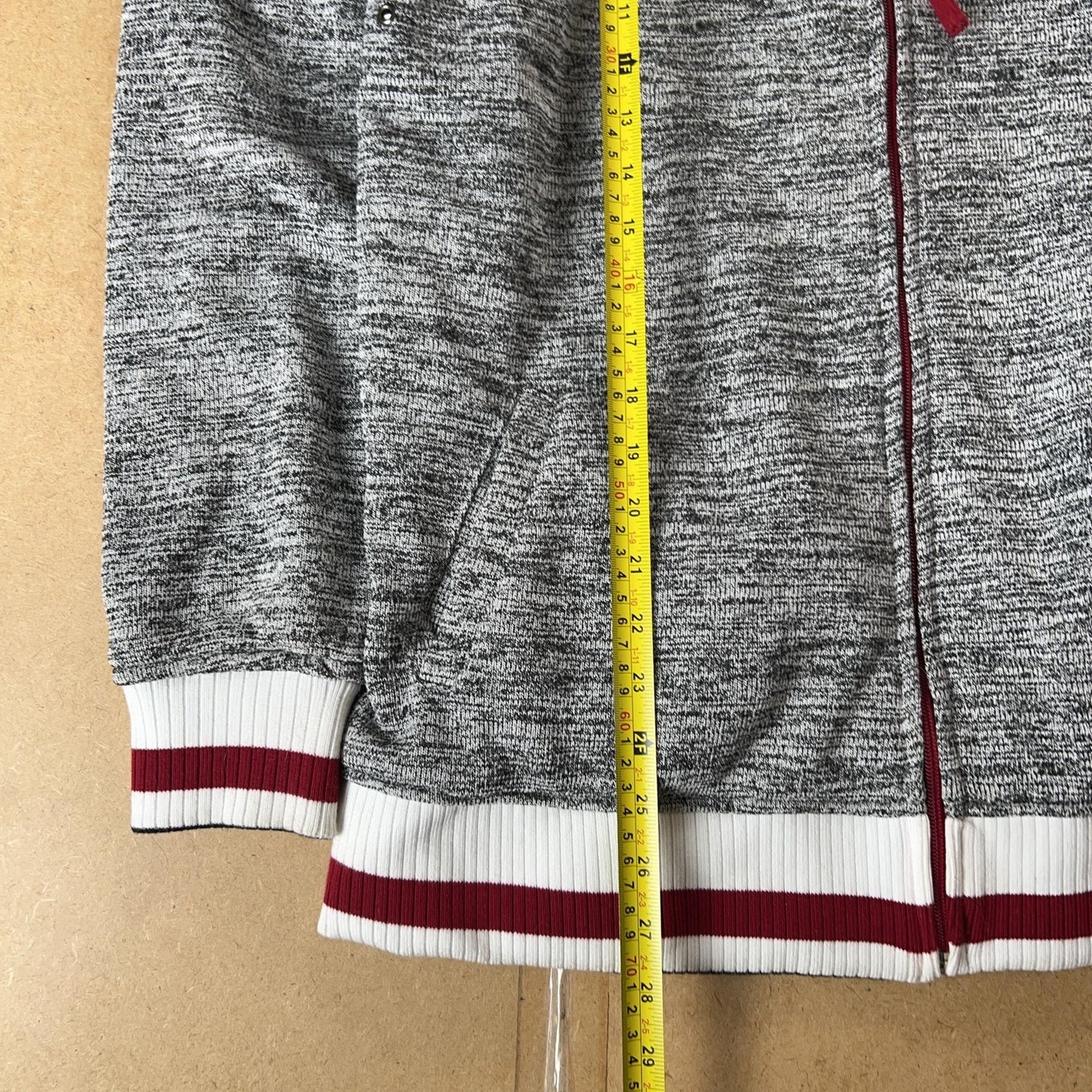 POOK Sweater Unisex M Gray Full Zip Hooded Lined Faux Fur Insulated Pockets