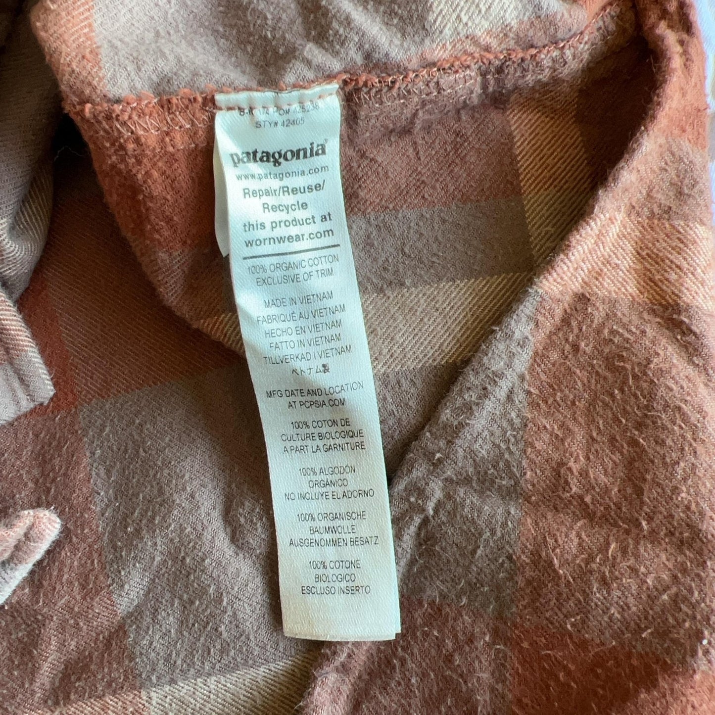 Patagonia Shirt Mens XL Brown Plaid Long Sleeve Flannel Button Up Casual