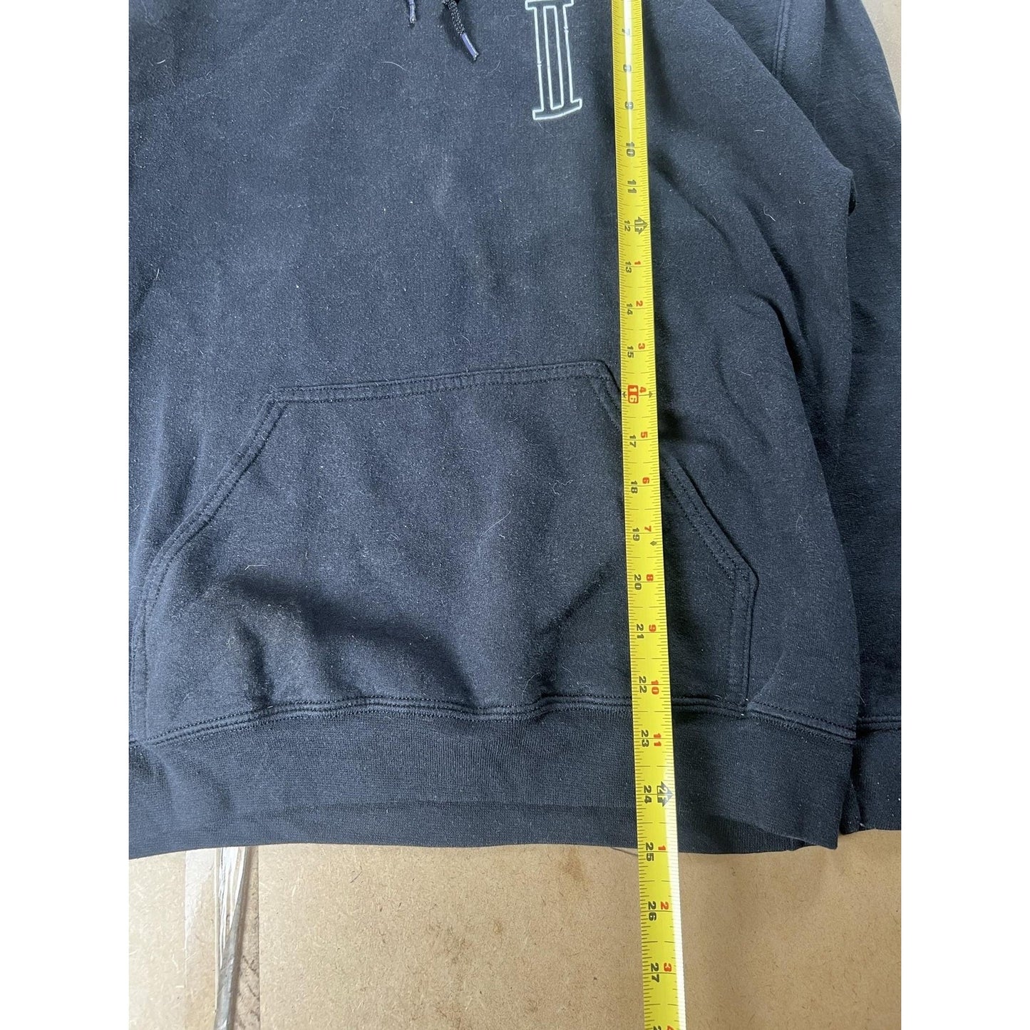 Dan & Phil Mens M Black Pullover Hooded Pockets Fleece Graphic Casual 2018