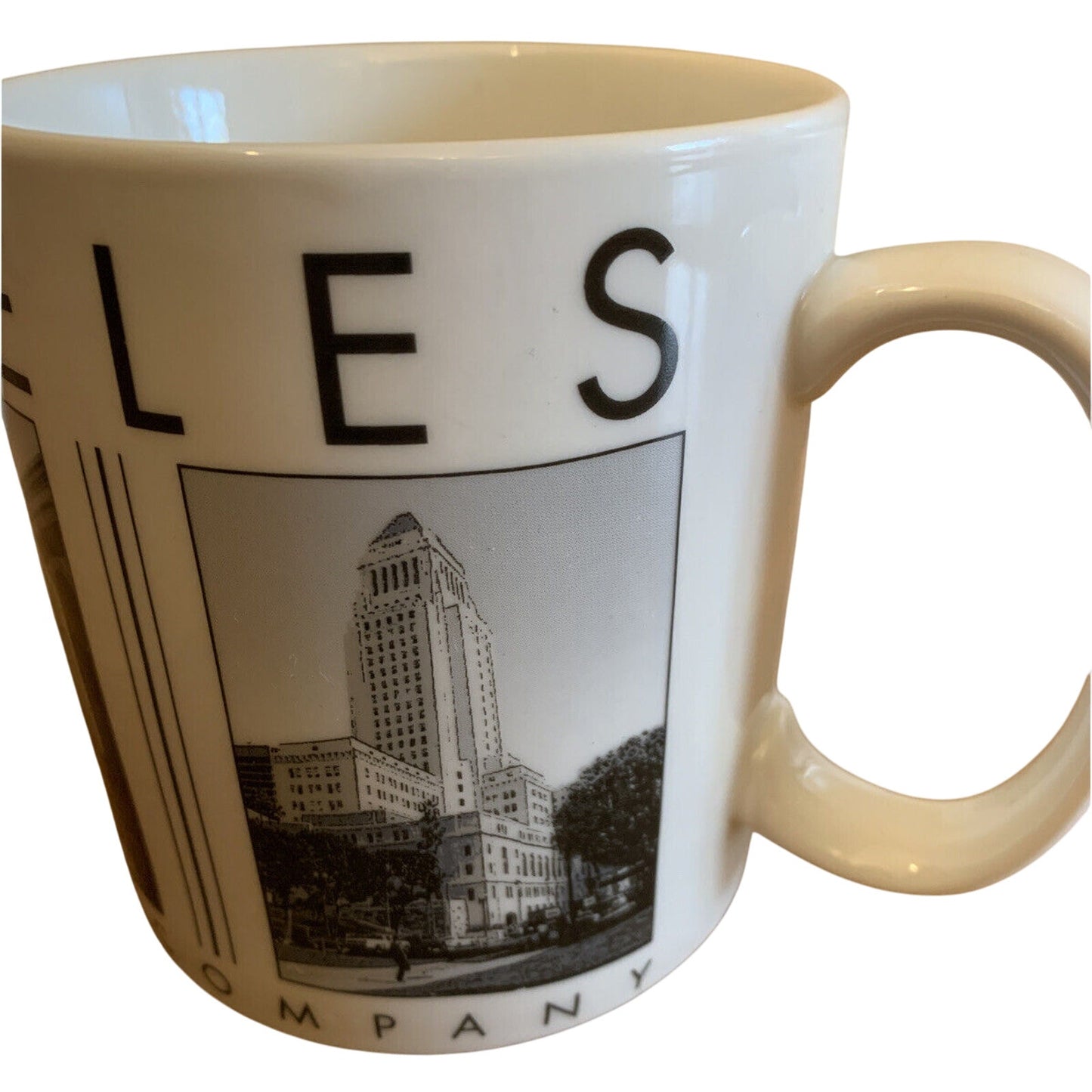 Starbucks 2005 LOS ANGELES City Scenes Barista 14oz coffee tea mug cup