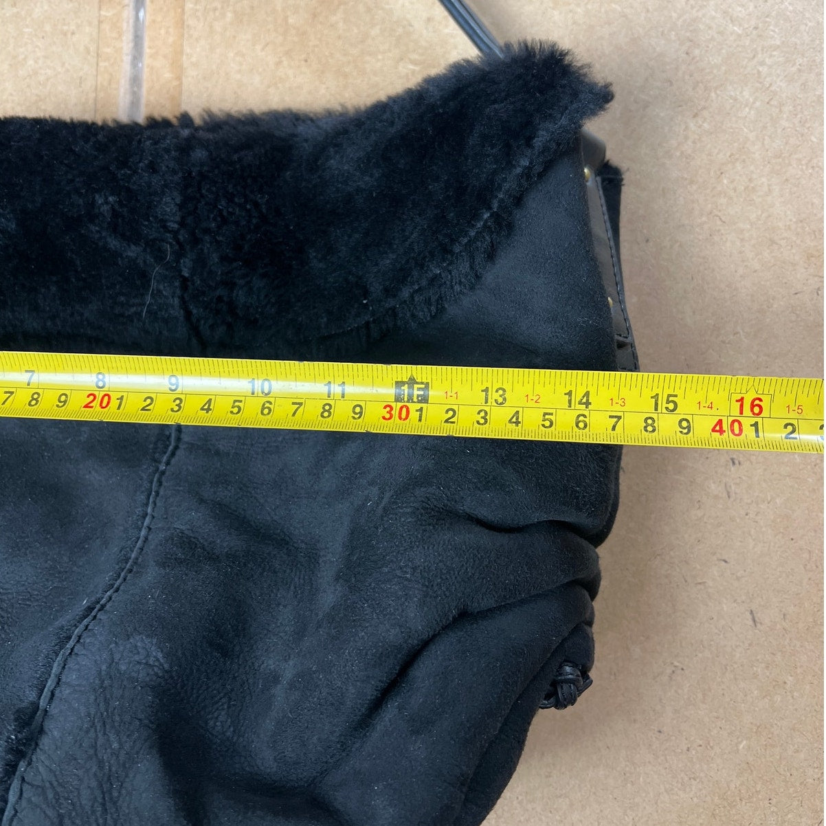 UGG Black Suede Sherpa Handbag