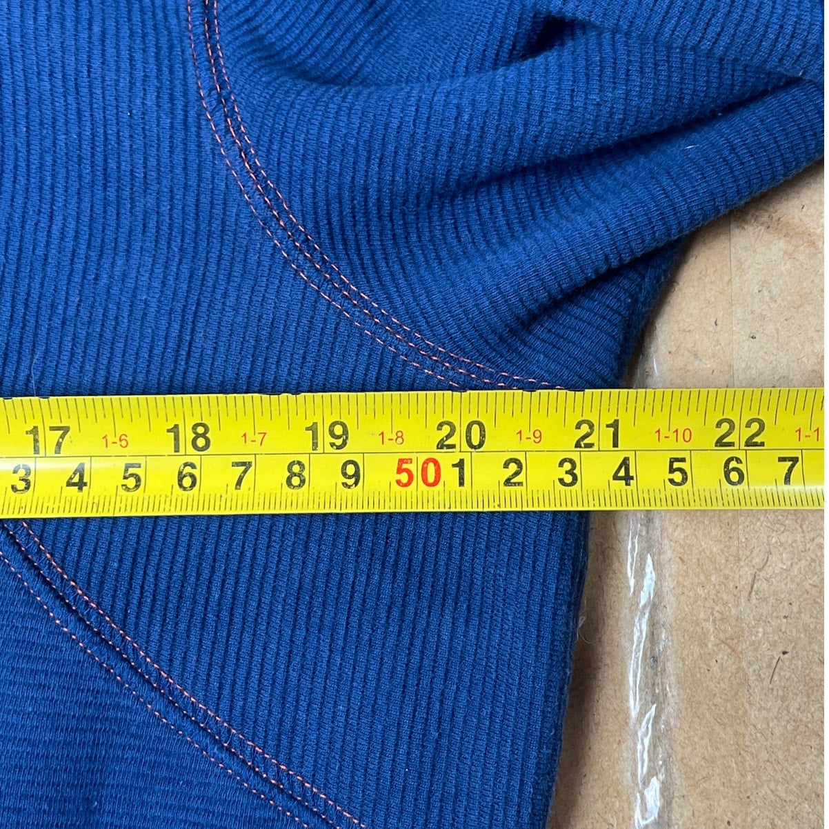 PrAna Full Zip Hoodie Blue Textured Lined Light Weight Men Sweater Size Large