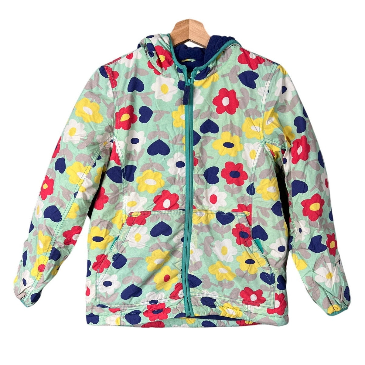 Mini Boden 11-12Y Polka Dot Girl Coat Jacket Fleece