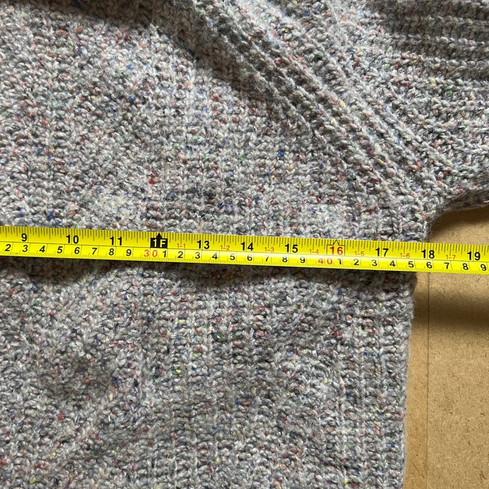 Madewell Women’s Size XS Colorfleck Chunky Ribbed Turtleneck Sweater Silk Wool