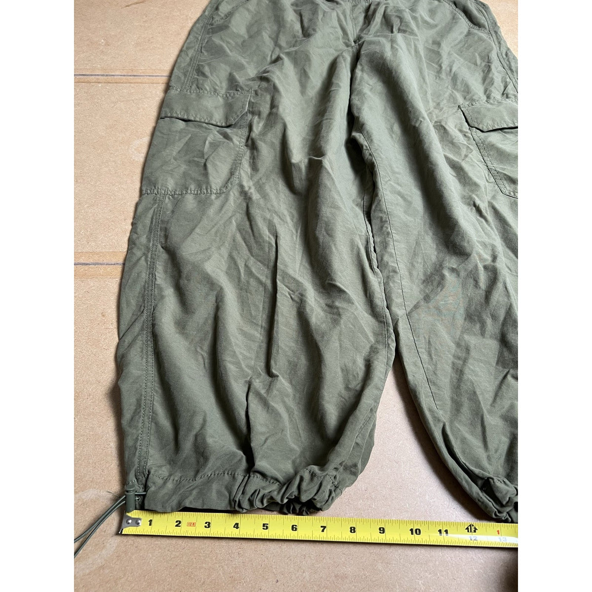 Lucky Brand Pants Unisex XL Green Jogger Twill Cargo Drawstring Ankle Relaxed