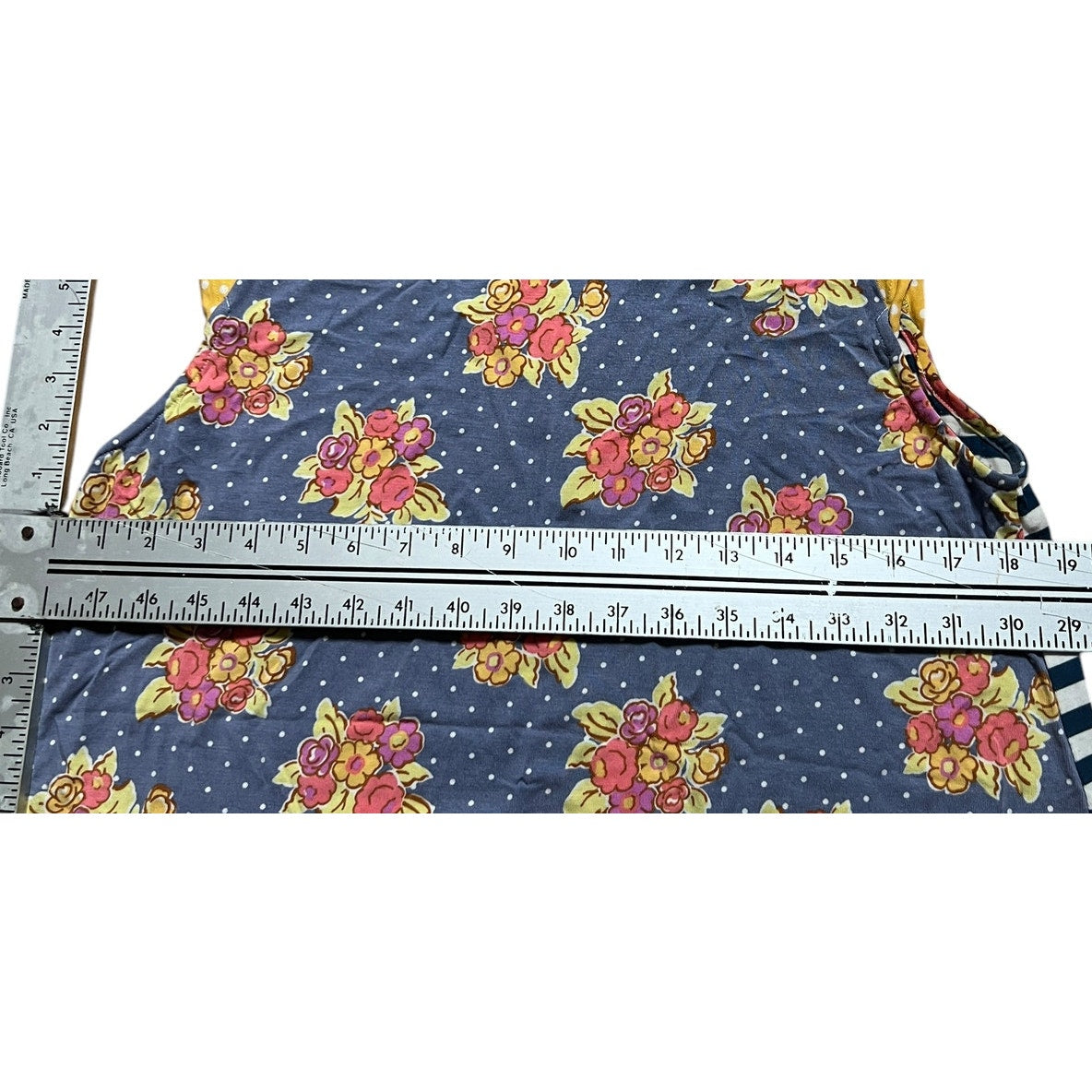 Matilda Jane Women Striped Floral Print Long Shirt/Dress Size L