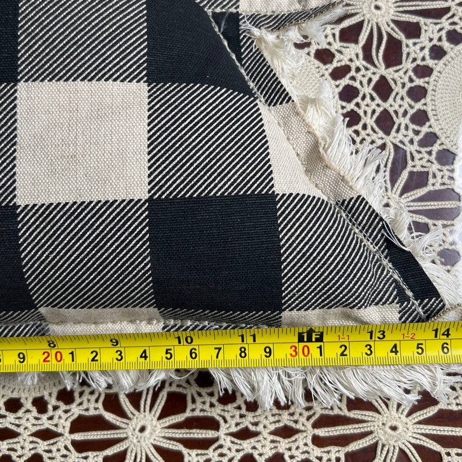 Sentiment Christmas "Merry" Checkered Pillow
