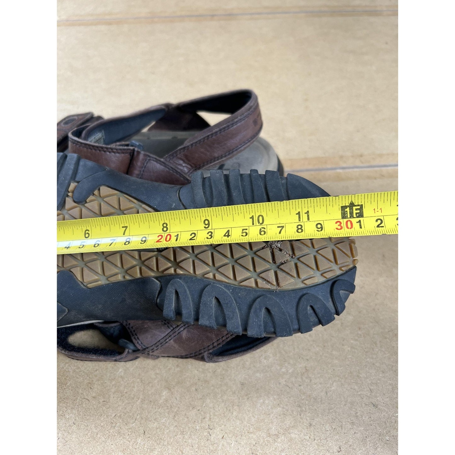 Teva Terra FI 5 Universal Sandals Mens US 12 Brown Leather Outdoor Shoes
