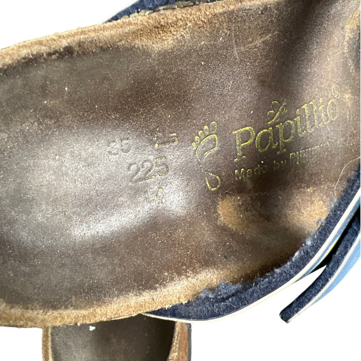 Papillio Birkenstock Arizona Women's US 4 Blue Floral Slide Sandals