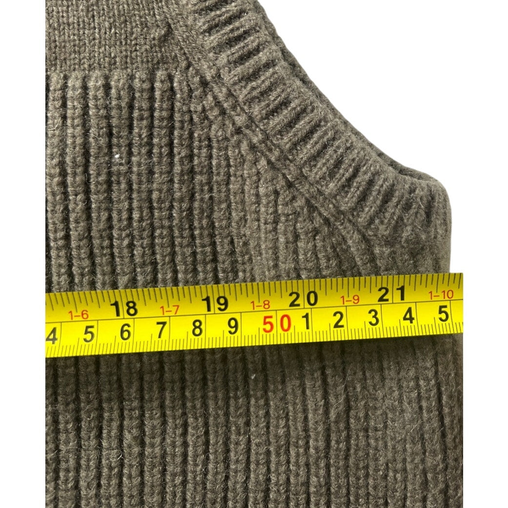 L.L. Bean Large Waterfowl 100% Merino Lambs Wool Full Zip Sweater Vest Jacket