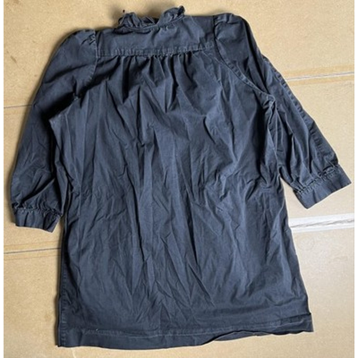 Pomander Place Dress Womens 2XL Black Shirt Dress High Neck Balloon Sleeve