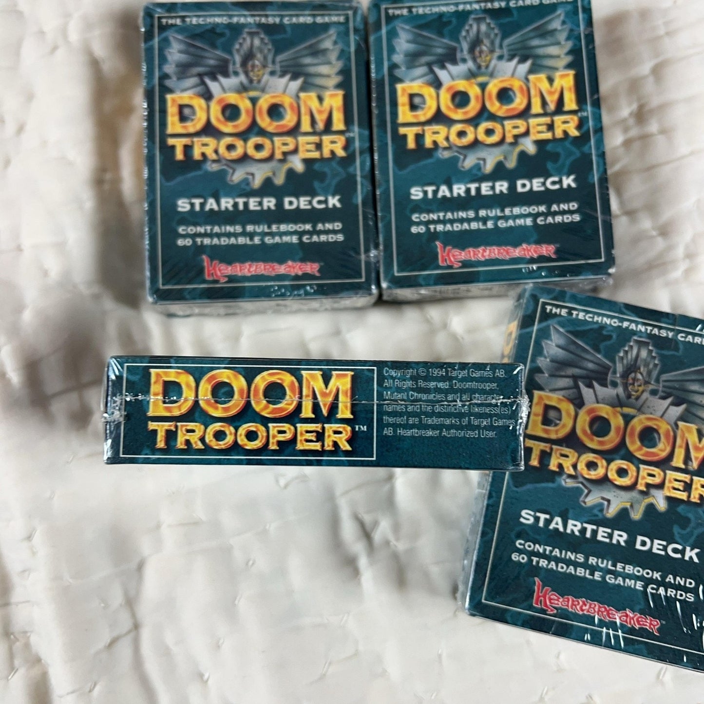 Heartbreaker Doom Trooper Starter Deck Card Deck Germany Teal Lot Of 4