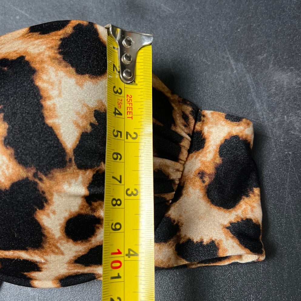 Victoria's Secret Victoria’s Secret Animal Print Bandeau Bikini Push Up Top Size 32D