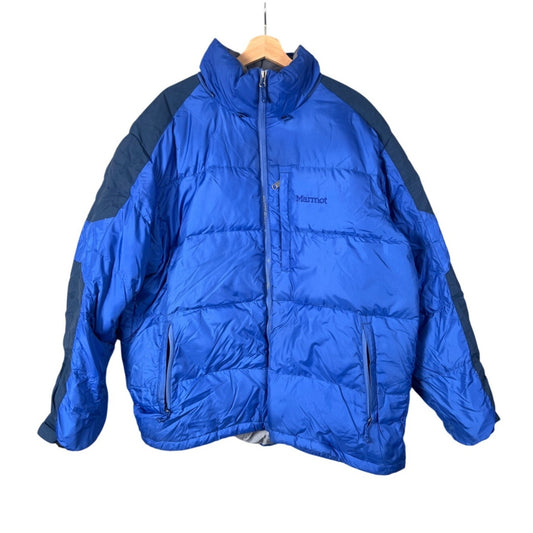 Marmot Mens 650 Fill Down Puffer Jacket in Blue Men Size XL