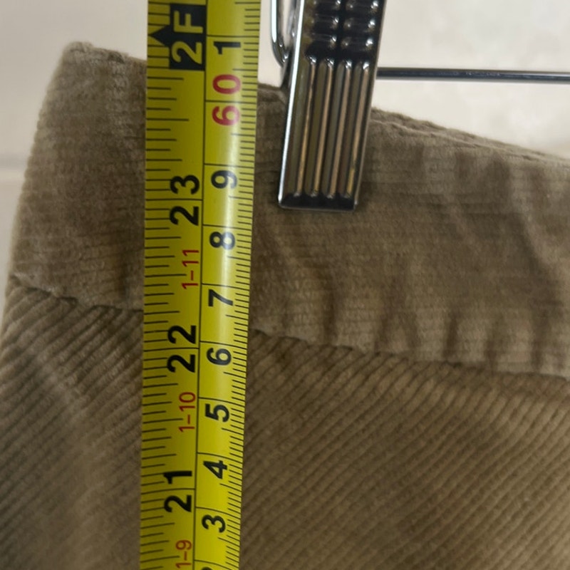 Y2K Mossimo Stratch Corduroy 10 Cotton Tan Midi Skirt
