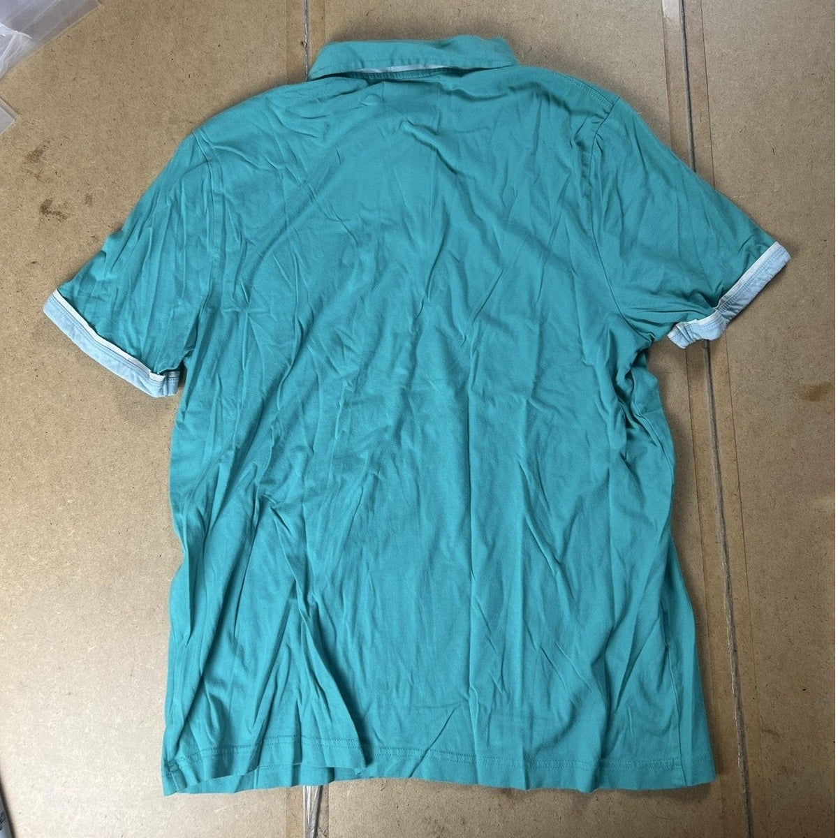 Original Penguin Polo Mens L Green Classic Fit 100% Cotton Pocket Collared