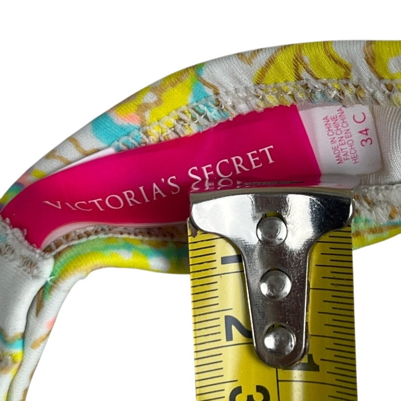 Victoria's Secret 34C Flirt Bandeau Bikini Top Strapless Yellow