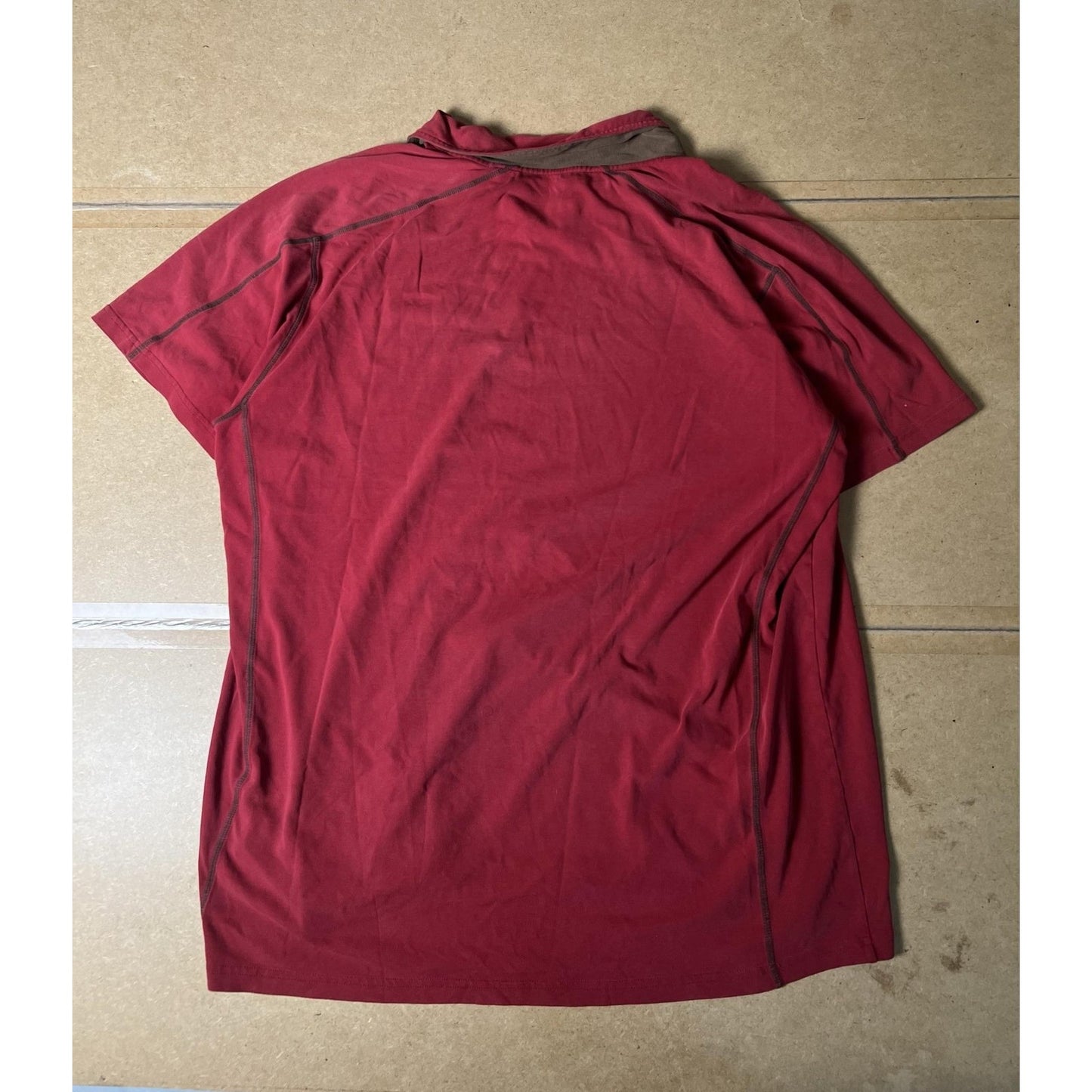 Patagonia Shirt Mens 2XL Red Cotton Collared Tagless Logo Basic Summer