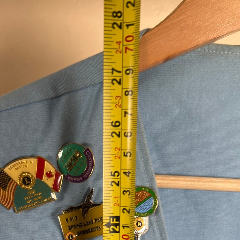 Vintage Minnesota Spring Lake Park Lions International Club Blue Vest