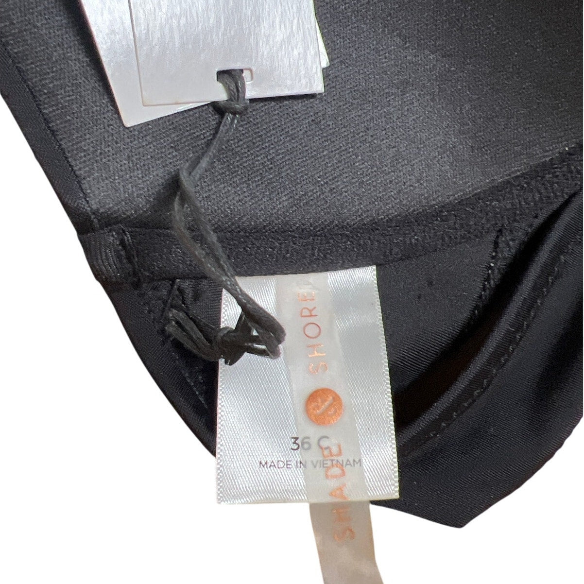 NWT Shade And Shore Black Bikini Top Size 36C