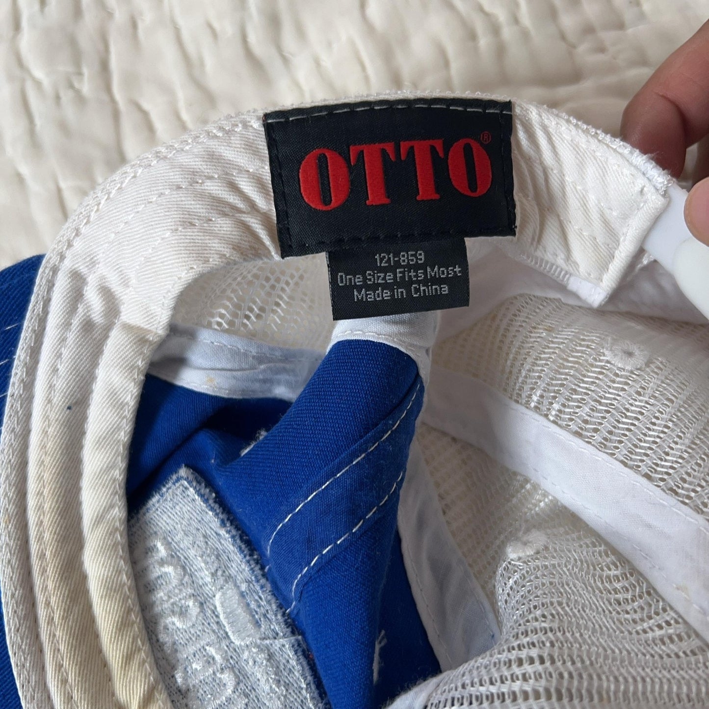 Otto Hat Cap Trucker Snap Back Mens One Size Blue Beer Mesh Breathable
