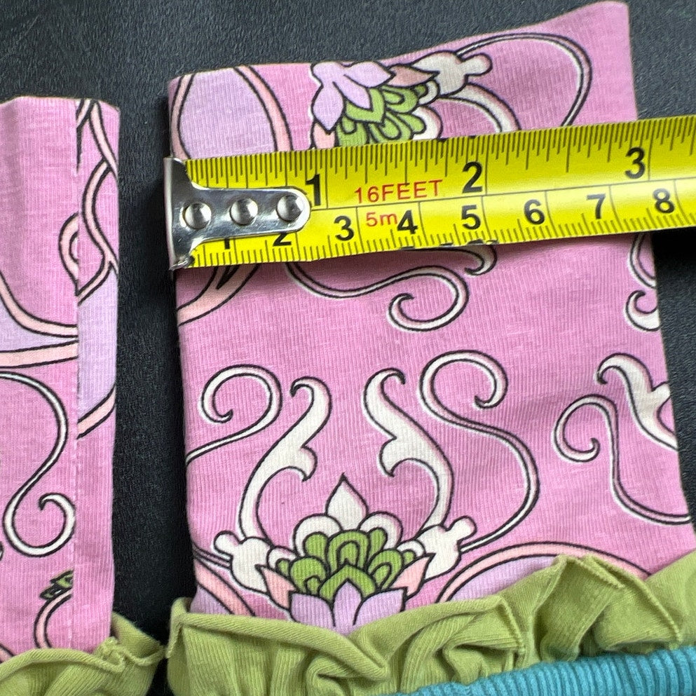 Matilda Jane Pink and Blue Striped Leggings Size 8