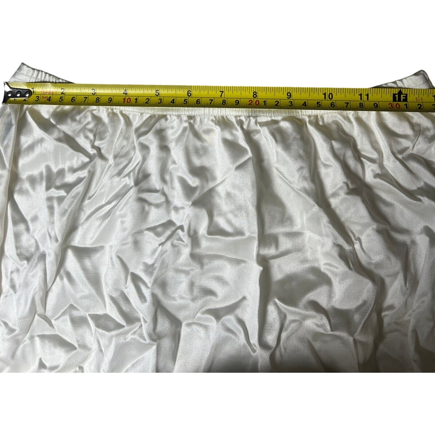 Vintage Long White Skirt Slip with Adjustable Waist