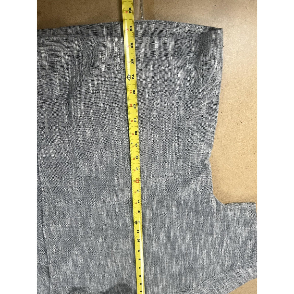 EILEEN FISHER Blouse Womens S Petites Gray Kimono Linen Pocket Collared Relaxed