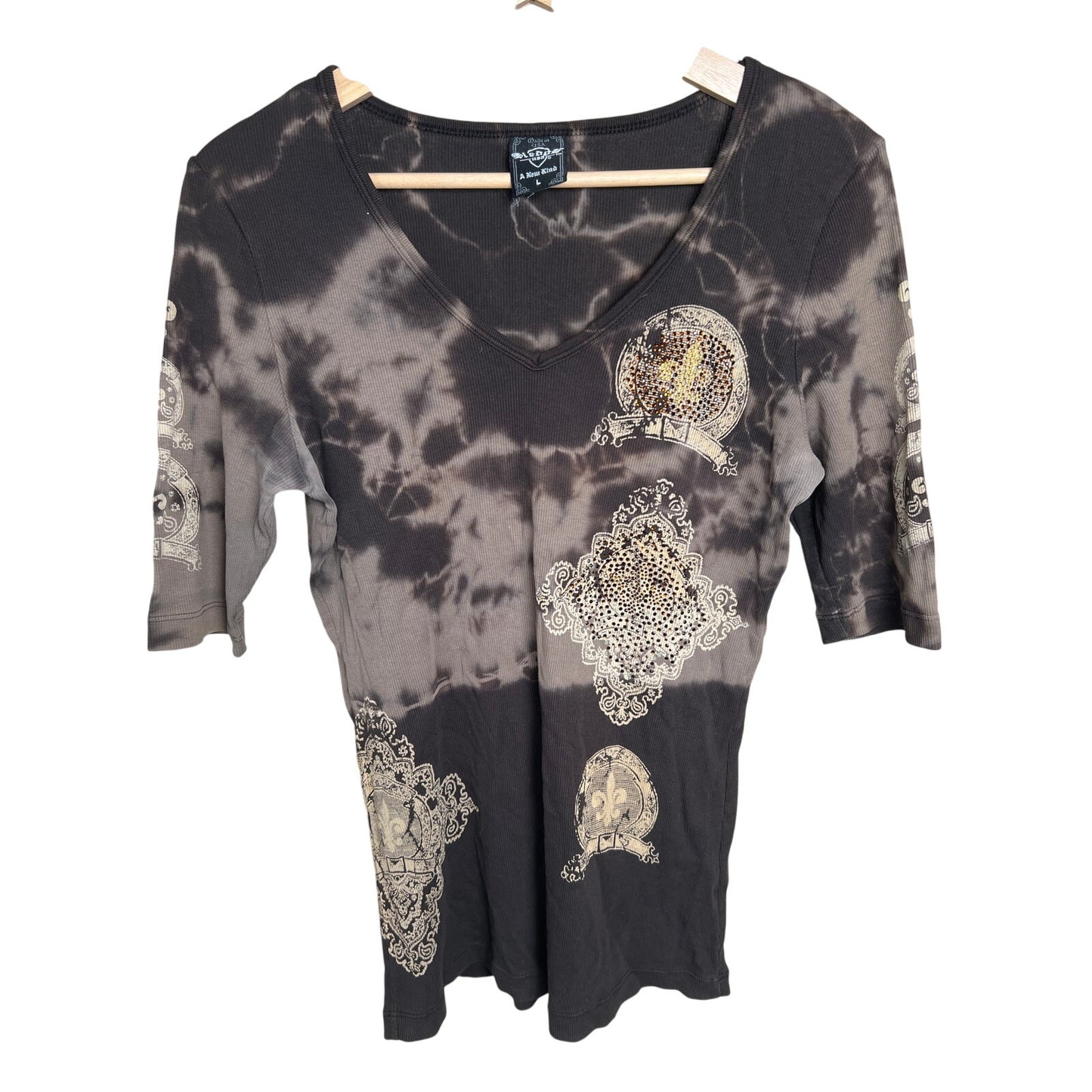 Sledge USA A New Kind Tie Dye Long Sleeve Women's Top Size Large