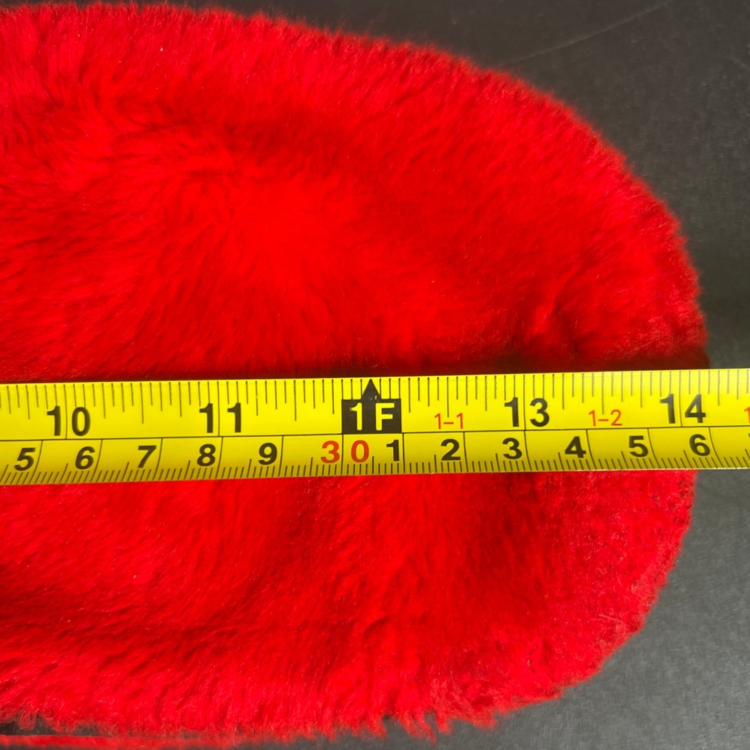 Vintage Kebek Industries Size Medium Red & White Fleece Mitten