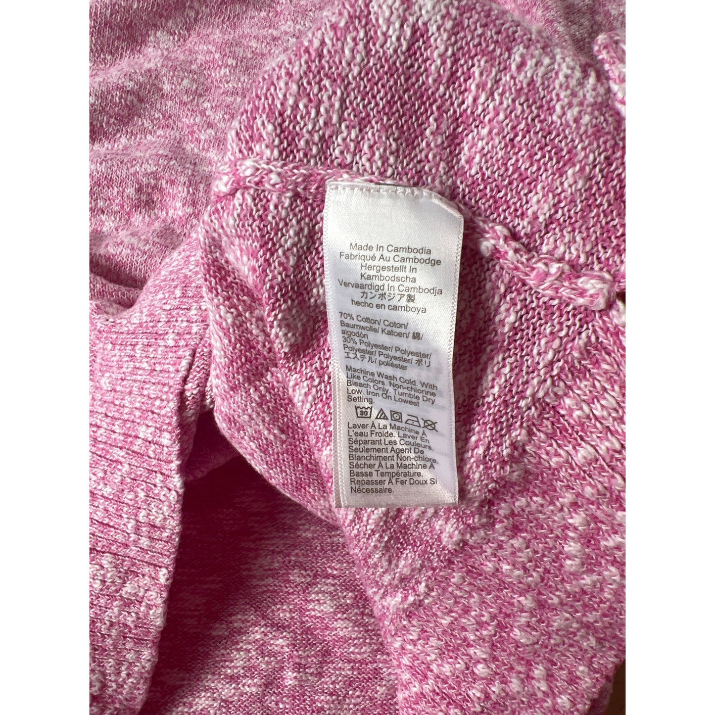 J. Crew Sweater Women's 2XL Salmon Pink Cotton Crewneck Pullover