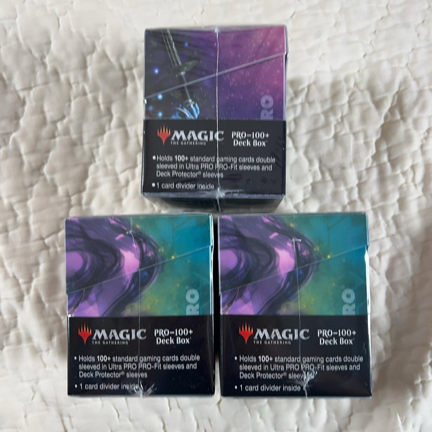 Ultra PRO Magic The Gathering PRO-100+ Deck Box 100+ Count Multicolor Lot Of 4
