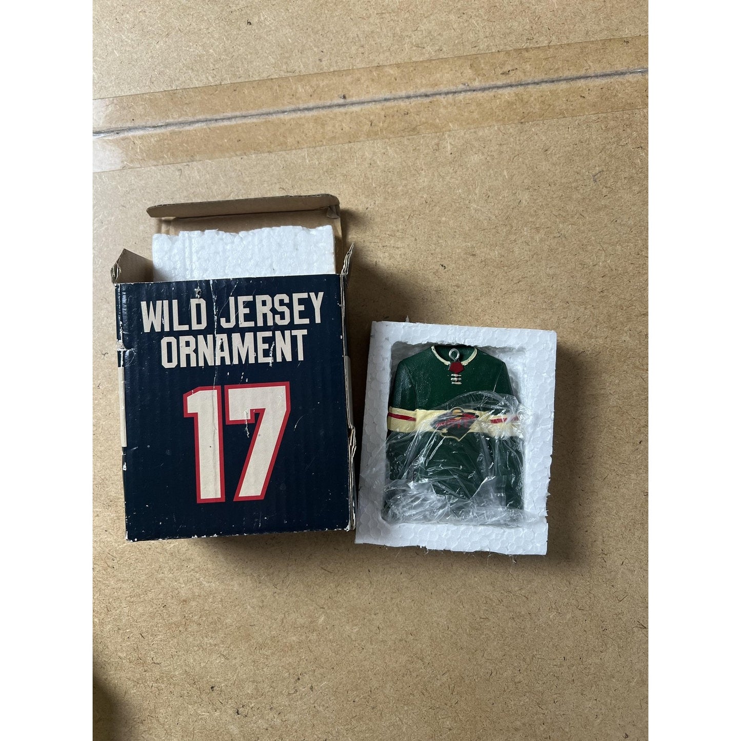 Minnesota Wild Jersey Ornament 17 Single Dangle Christmas Navy NHL Collectible
